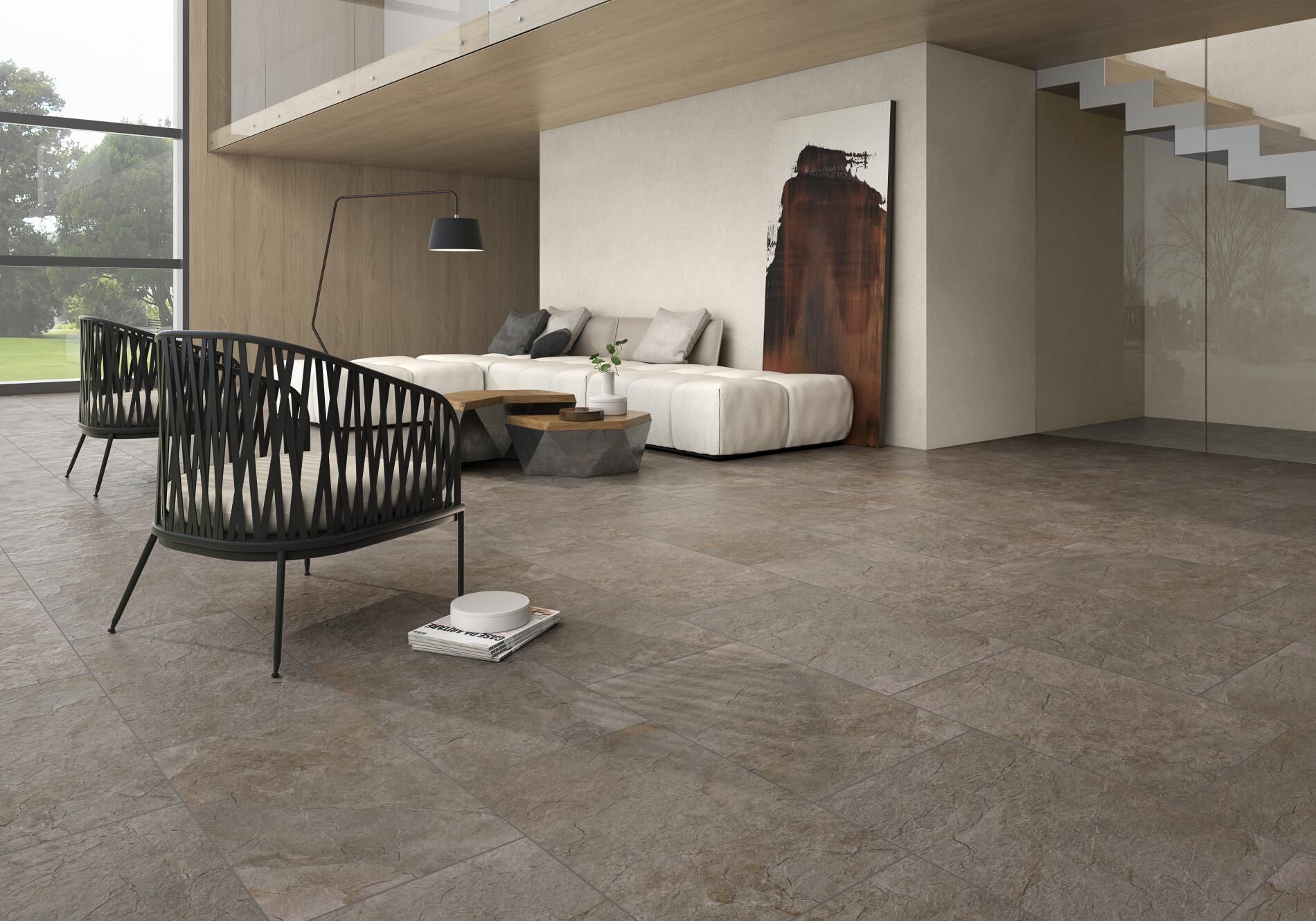 Floor Tiles CR.ARDESIA EARTH Matt 90x90 cm