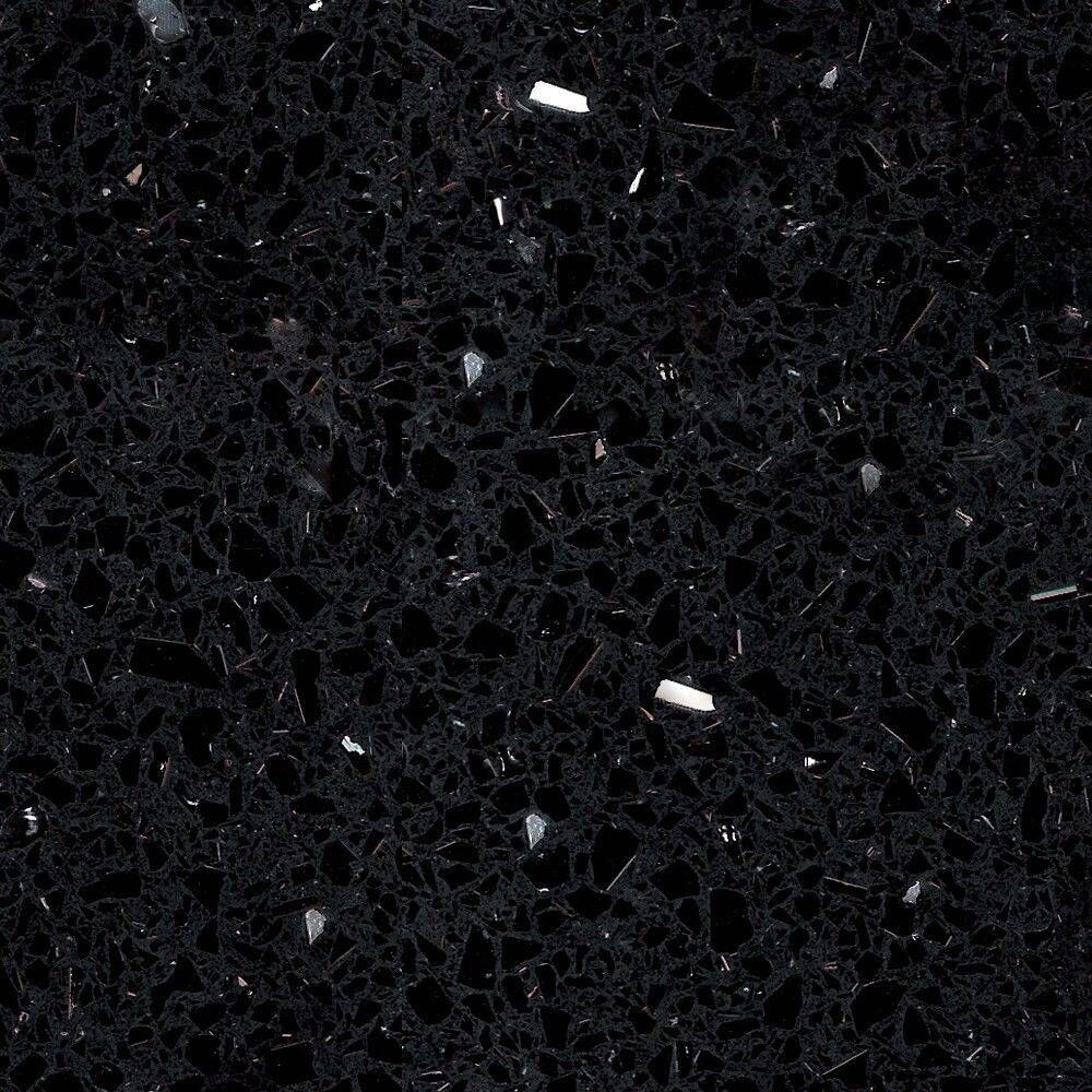 Starlight Black Quarz composite Carrelage brillant, Conservé, Calibré, qualité premium  in 60x30x1 cm