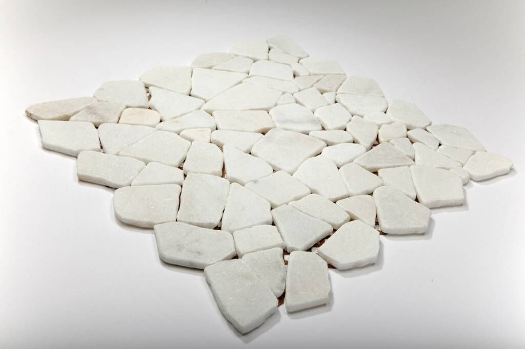 Bianco Carrara Naturstein Mozaïektegels  in 30x30 cm