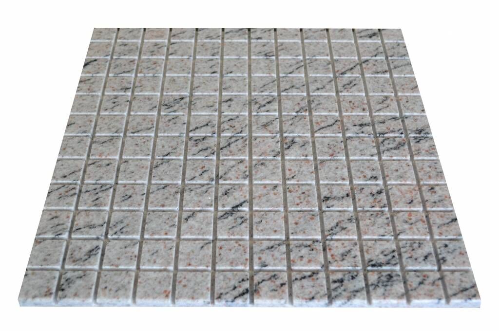 Mera White Granit Mosaic tiles  in 30x30 cm