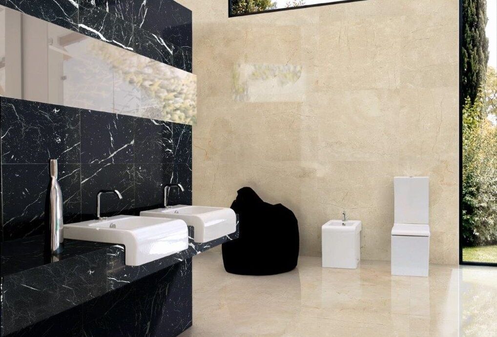 Nero Marquina Marble Tiles polished, Preserved, Calibrated Premium quality in 61x30,5x1 cm