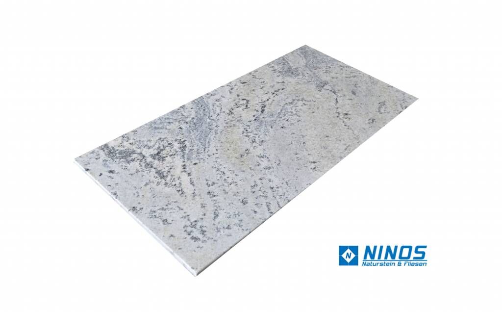 Kashmir White Scuro Dalles en granit brillant qualité premium in 61x30,5x1 cm
