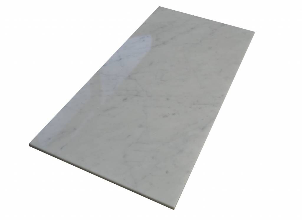 Bianco Carrara CD Marmer Vloertegels gepolijst, geconserveerd, gekalibreerd Premium qualiteit in 61x30,5x1 cm