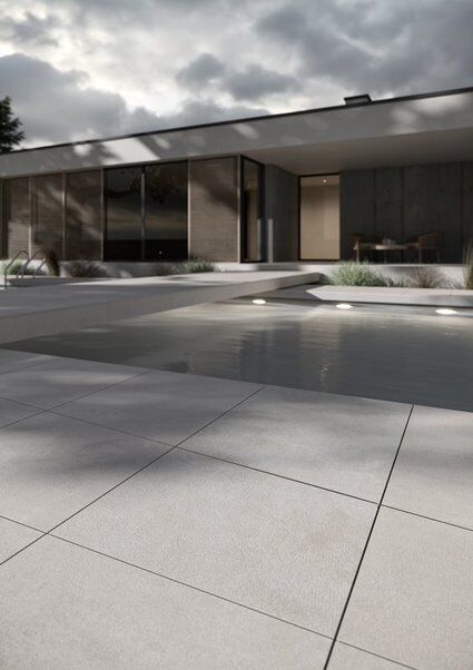 Terrassenplatten Feinsteinzeug Intense. GREY DEKOR REKT. 20MM MATT. 59,5X59,5  