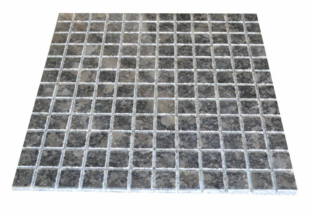 Steel Grey Granit Mosaic tiles  in 30x30 cm