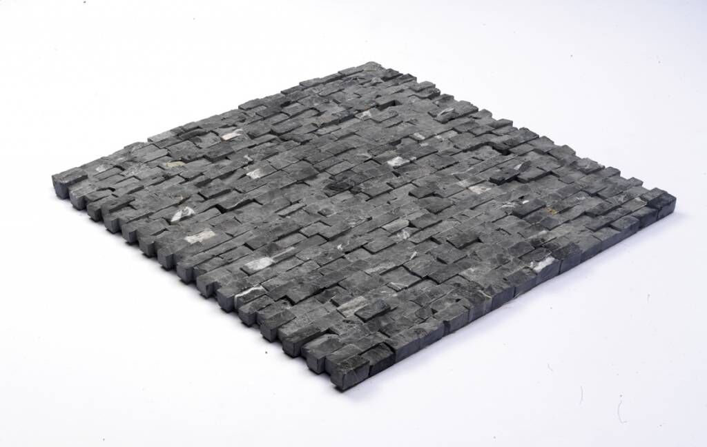 Minibricks Nero Naturstein Mosaic tiles  in 30x30 cm