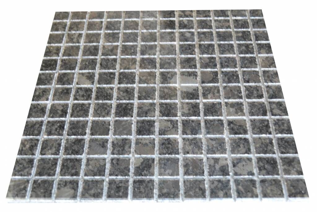 Steel Grey Granit Mosaic tiles  in 30x30 cm