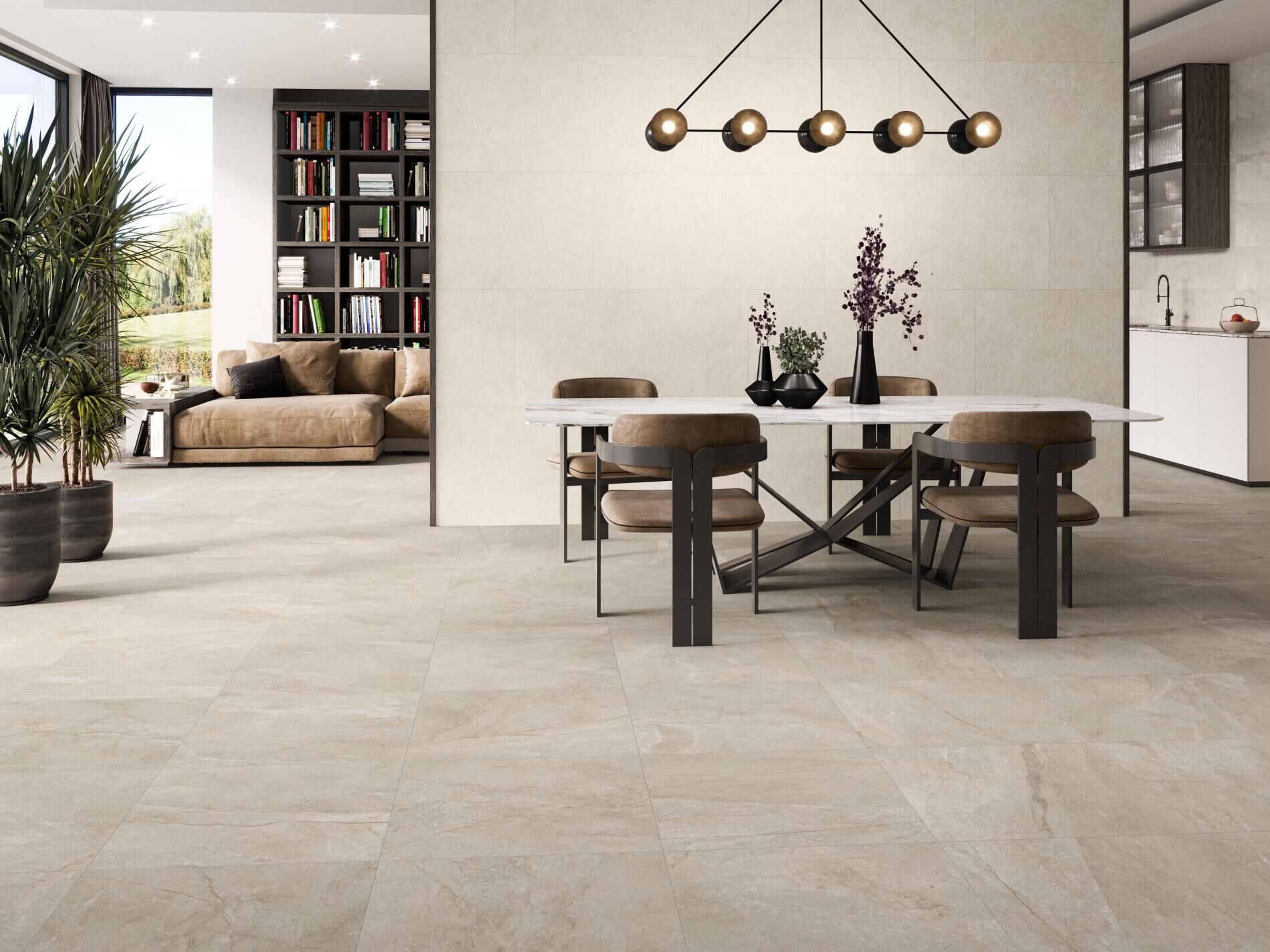 Floor Tiles CR.WELLS CREAM Polished 120x120 cm