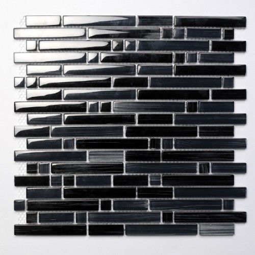 Palermo Black Glas Mosaic tiles  Premium quality in 30x30 cm