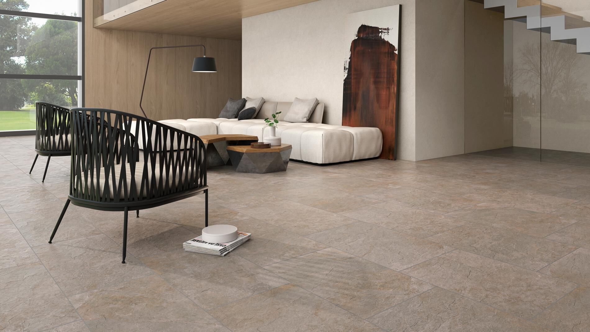 Floor Tiles CR.ARDESIA BRONCE Matt 90x90 cm