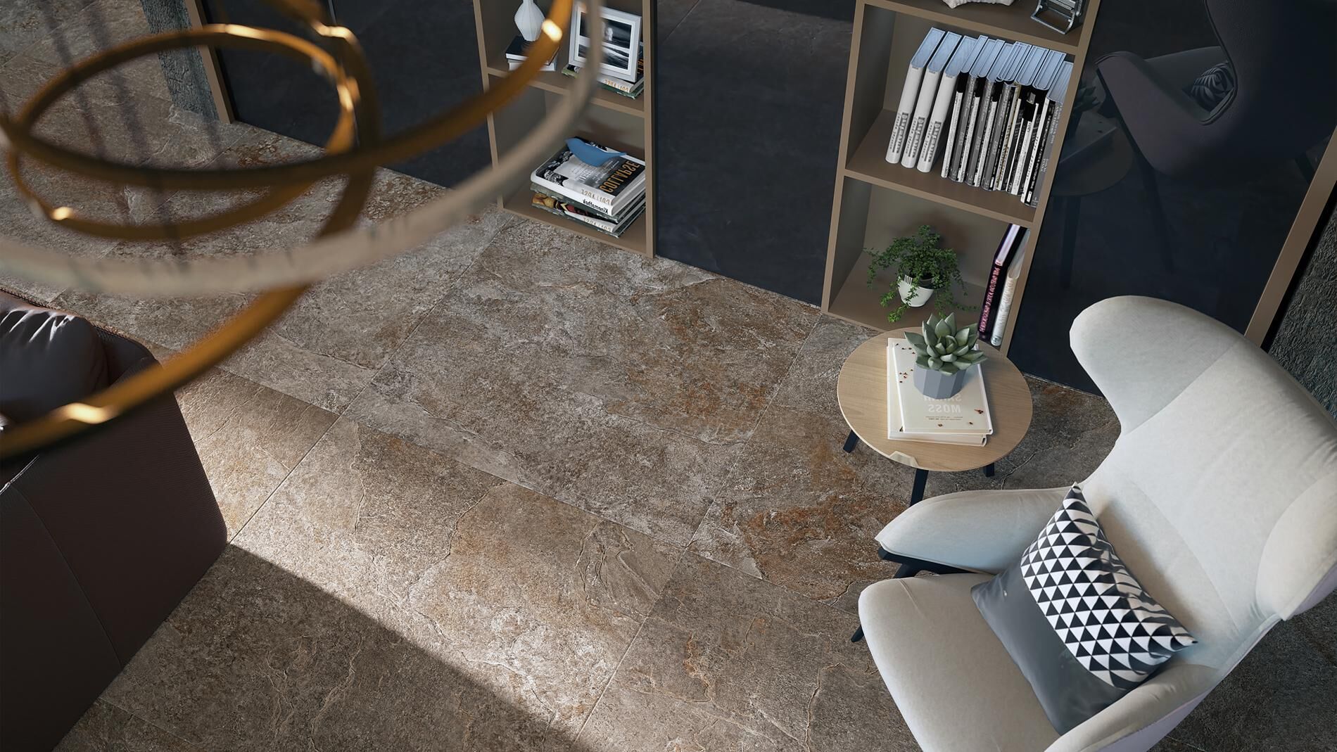 Floor Tiles CR.ARDESIA NOIR Matt 90x90 cm